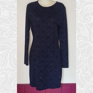 H&M Divided Sparkly Navy Blue Dress size 12